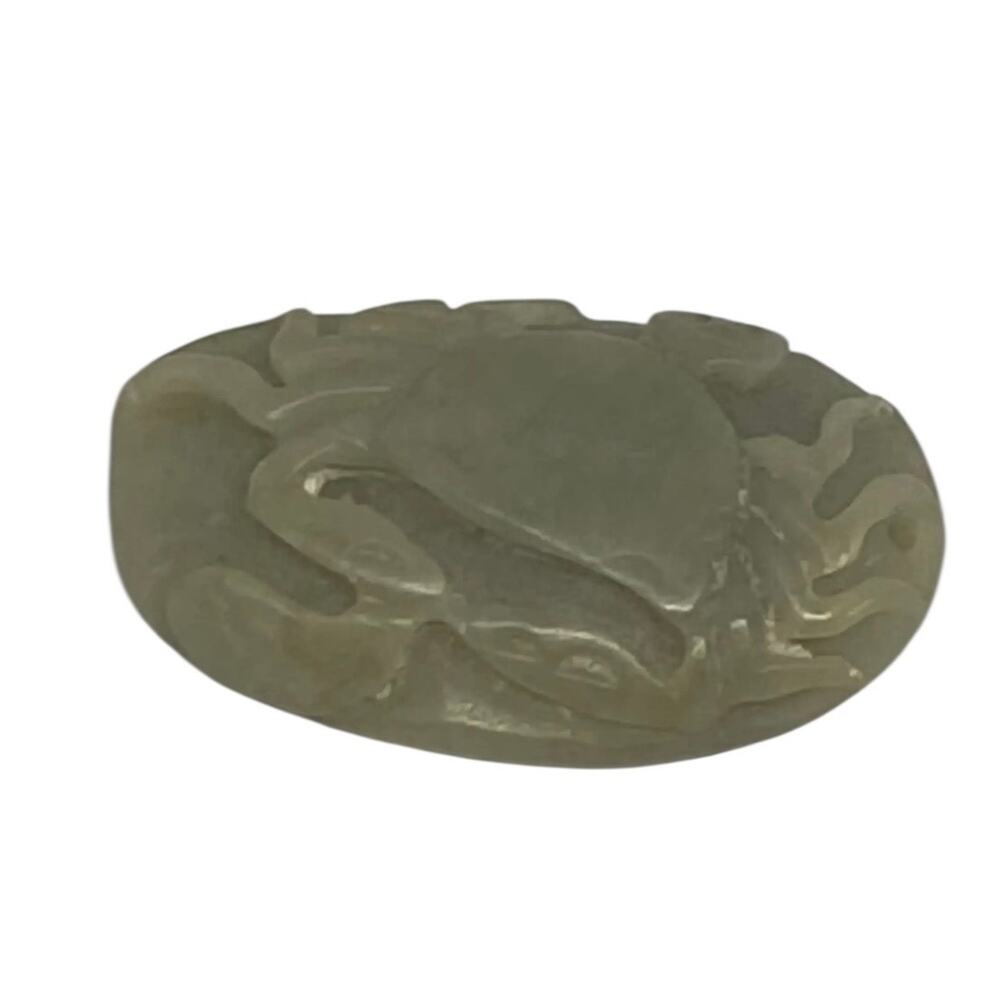 Estate Asian Carved Soapstone Crab Motif 1 5/8” Pendant - Picture 6 of 13